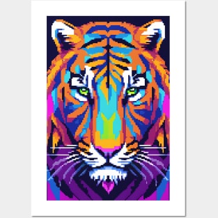 TIGER PIXELART HOME DECOR Posters and Art